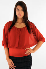 Batwing Sleeve Blouse