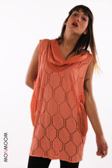 Cowl Neckline Cut Out Top