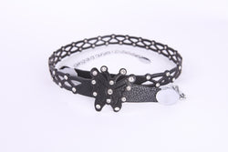 Butterfly Buckle Diamond Embellished Leather Style Belt