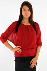 Batwing Sleeve Blouse