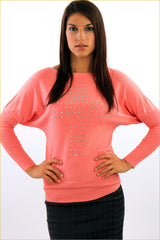 Embellished Cross Fine Knit Jumper