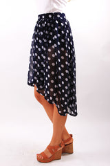 Dots Print Midi Skirt