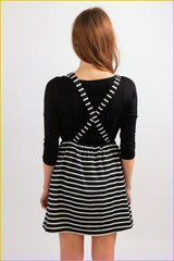 Twin Set - Pinafore Dress and Casual T-shirt