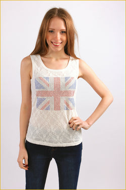 British Flag Lace Top