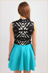 Abstract Top with Polo neck