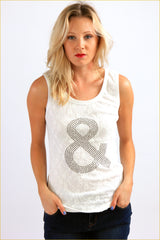 Embellished Front Tank Top