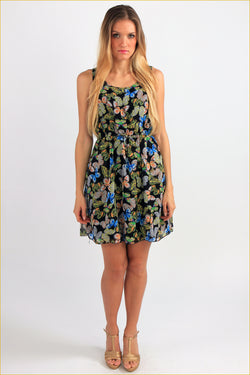 Butterflies Printed Mini Dress