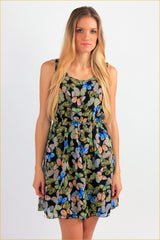 Butterflies Printed Mini Dress